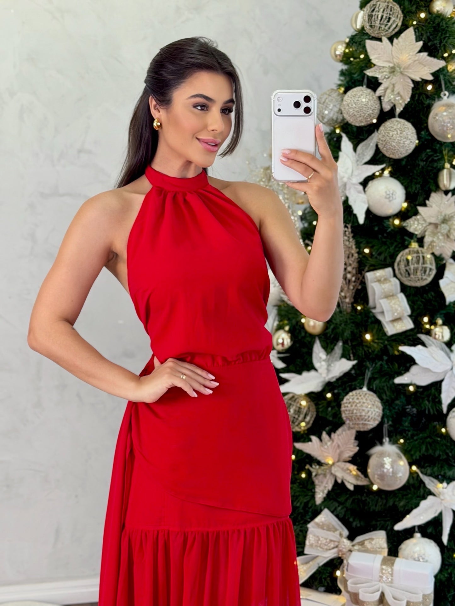 VESTIDO MIDI VERMELHO